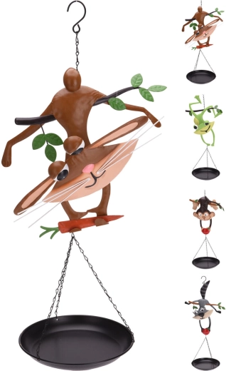 Adăpătoare și baie din metal pentru păsări Animăluț 39,5 × 21 × 67 cm, mix decoruri