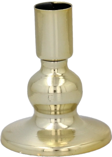 Suport minimalist din metal pentru lumânări tip pastilă, negru 7 × 7 × 9 cm