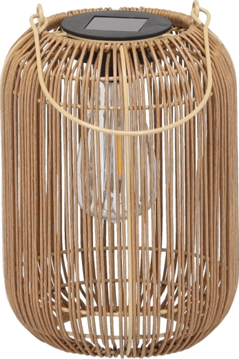 Lampion solar de grădină 24 cm maro