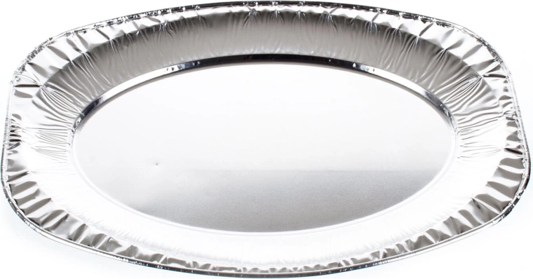 Tăvi ovale de servire din aluminiu 43,5 × 29 cm, 2 buc.