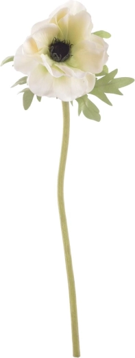 Floare artificială mac de câmp alb 50 cm