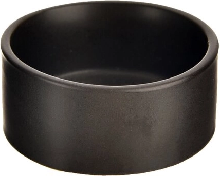 Suport ceramic negru pentru lumânare tip pastilă