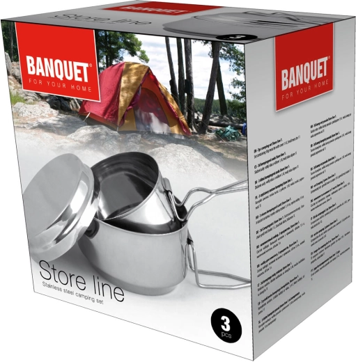 Set compact din 3 piese pentru camping