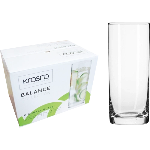 Set de pahare înalte pentru long drink KROSNO Balance 300 ml – 6 buc
