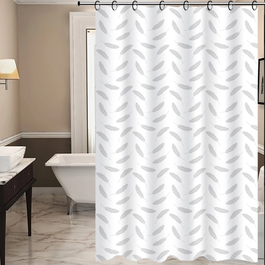 Perdea de duș TORO Premium cu motiv frunze 178 × 199 cm