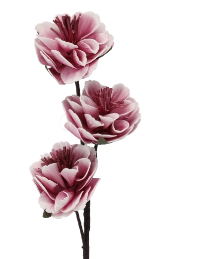 Floare artificială decorativă pe tulpină 84 cm, roz