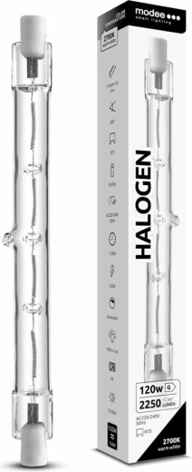 Bec halogen Modee R7S 118 mm 120 W alb cald, reglabil