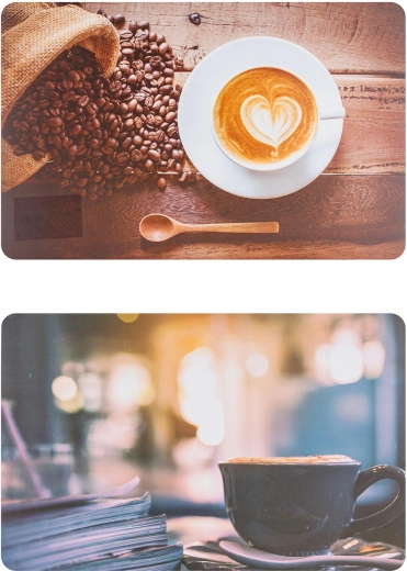 Suport de masă Coffee 43 × 28 cm, polipropilenă, mix de decorațiuni