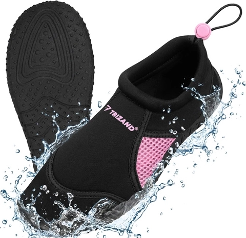 Pantofi de apă Trizand negru-roz, mărimea 36