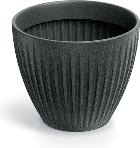Ghiveci Latia Round 40 cm – granit negru