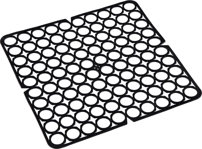 Grilă elastică pentru chiuvetă 27,5 × 27,5 cm neagră