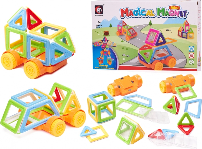 Piesă de construcție magnetică Magical Magnet - 38 de piese