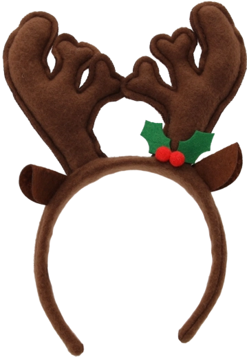 Bentiță cu coarne de ren maro 16 × 19 cm