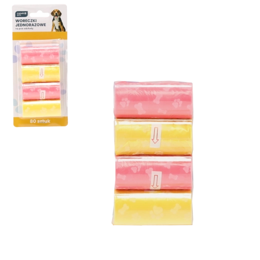 Pungi pentru excremente de câine, 80 buc.