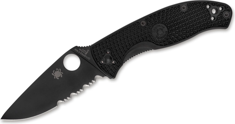 Spyderco Tenacious Lightweight Black cuțit de buzunar 8,6 cm, complet negru, FRN