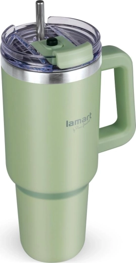 Cană termoizolantă Lamart Huge verde lime 1,2 l