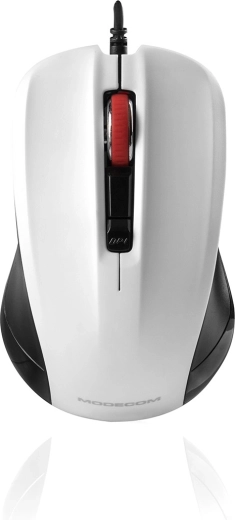 Modecom MC-M9.1 mouse optic cu fir alb-negru 1600 DPI