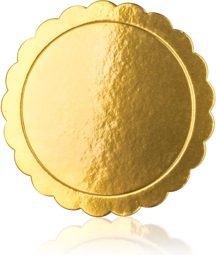 Suport pentru tort auriu, față-verso, 25,5 cm