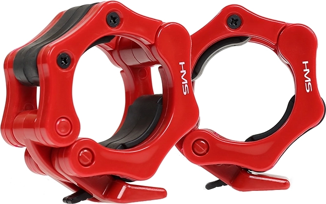 Cleme pentru bară olimpică 50 mm HMS roșii