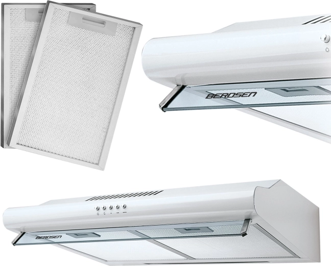 Hota sub dulap 60 cm albă BERDSEN BE-10A