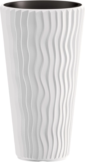 Ghiveci Prosperplast Sandy Slim alb 45 l