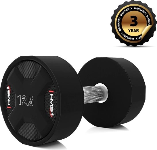 Ganteră cu o singură mână din poliuretan HMS 12,5 kg