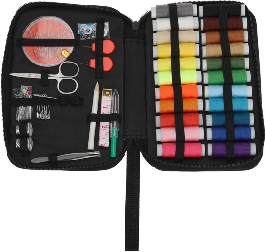 Set portabil de cusut în husă, 47 piese