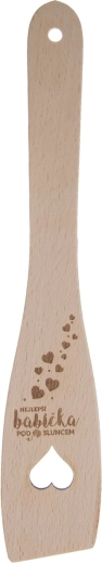 Spatulă din lemn dreaptă 30 cm „CEA MAI BUNĂ BUNICĂ”