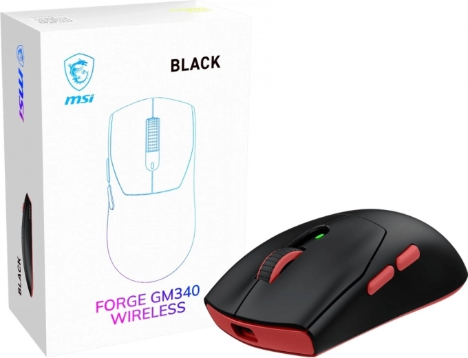 MSI Forge mouse de gaming wireless GM340W negru