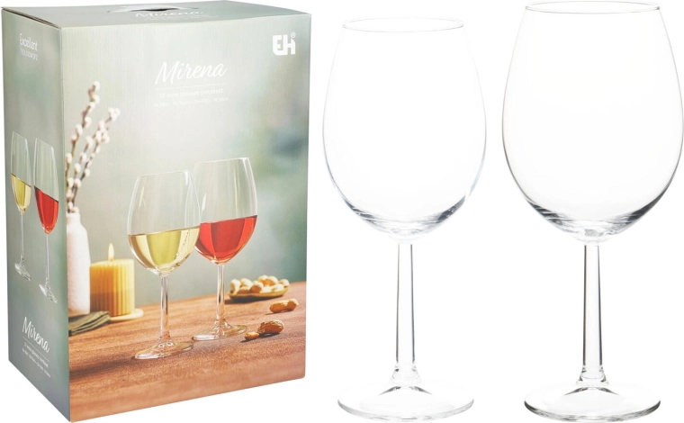 Set de pahare pentru vin, 12 piese, 430 ml și 580 ml