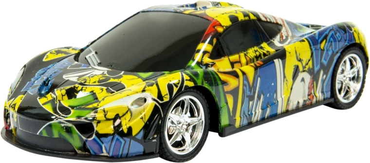 Mașină sport cu telecomandă, design graffiti - 1 bucată