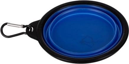 Bol de călătorie din silicon 350 ml cu carabină