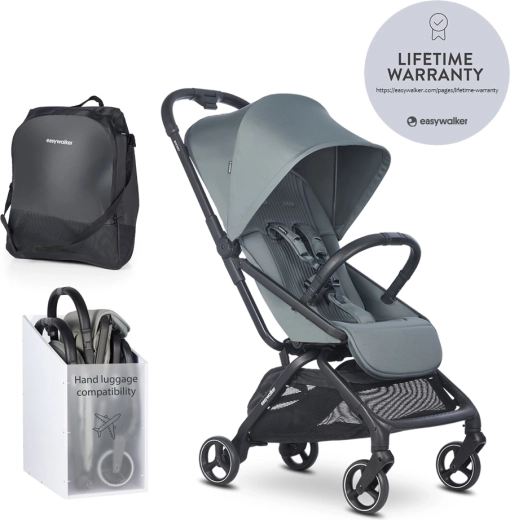 Easywalker cărucior Rockey S Smooth Grey – cărucior sport de călătorie ultraușor