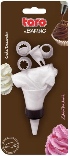 Pungă textilă pentru decorarea torturilor TORO cu 4 duze