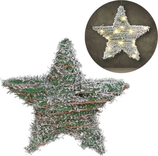 Efect de zăpadă pe cadrul din nuiele