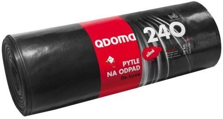 Saci rezistenți pentru gunoi 240 l, negri, 120 × 145 cm (10 buc)