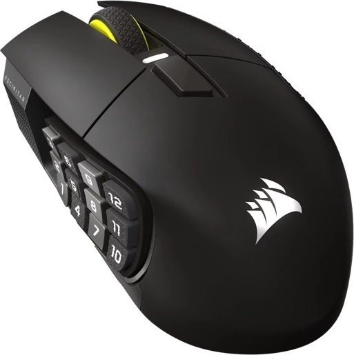 Corsair Scimitar Elite Wireless SE mouse de gaming wireless pentru MMO, gun metal, 33.000 DPI