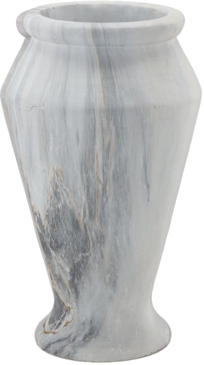 Vază gri din ciment cu relief decorativ 28 cm
