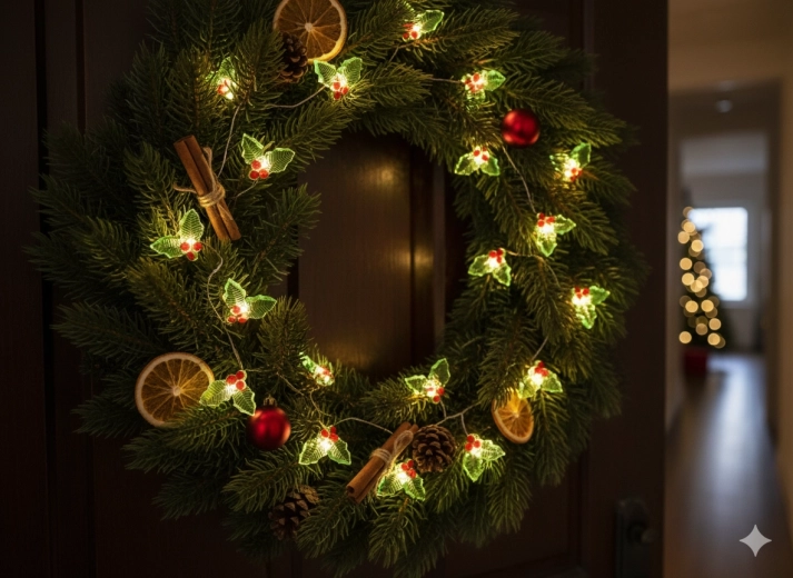 Atmosferă de Crăciun fermecătoare cu lumină caldă