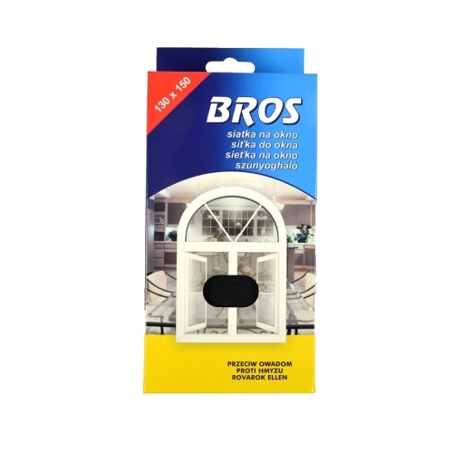 Plasă împotriva insectelor pentru fereastră 130 × 150 cm BROS, neagră
