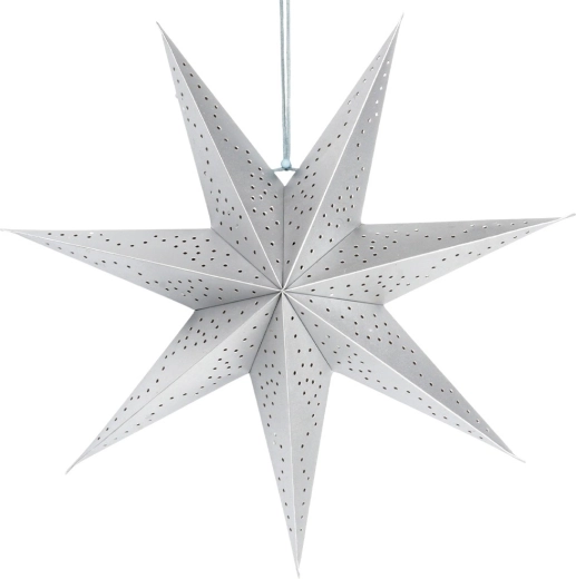 Stea argintie din hârtie perforată, 45 cm