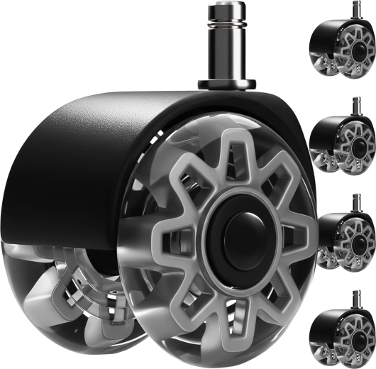 Roți pentru scaun rotativ Ruhhy 2,5" gri (set 5 buc.)