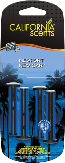 Bețișoare parfumate pentru ventilație California Scents Newport New Car, 4 buc