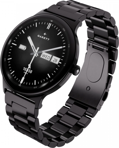 Ceas inteligent GARETT Quantum oțel negru
