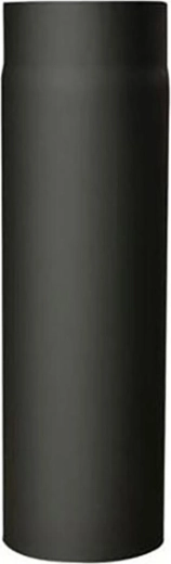 Tub de fum cu orificiu 130 mm, lungime 1000 mm, oțel 1,5 mm, negru