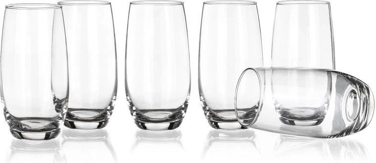 Pahare pentru băuturi 360 ml DINING, înalte, set 6 buc