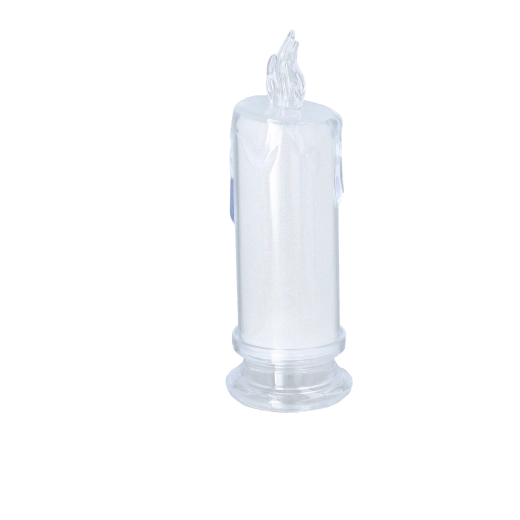 Lumânare LED 6,3 × 18 cm semitransparentă, cu flacără constantă