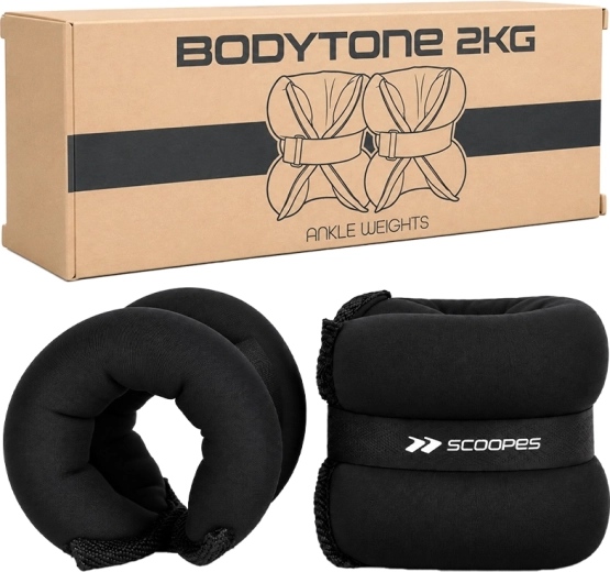 Greutăți pentru încheieturi BodyTone 2 kg negre