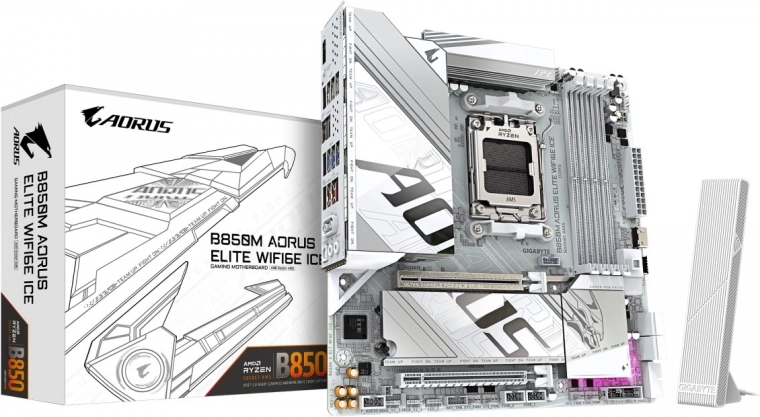 Placă de bază Gigabyte AORUS B850M ELITE WiFi 6E ICE mATX (AM5)