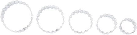 Set de decupatoare zimțate pentru prăjituri – cercuri, 5 buc
